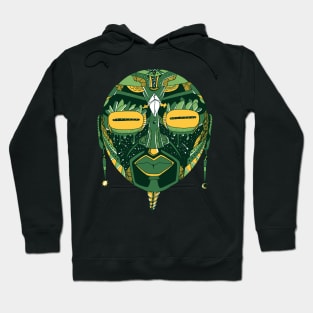 Forrest Green African Mask 2 Hoodie